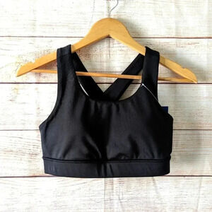 ASICS Women's Size M/M , Lyte Speed Performance Padded Bra Black Cross Back